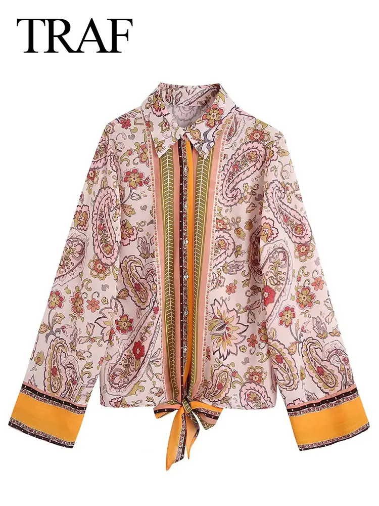 TRAF Vintage Lady Shirt Lapel Button Print Floral Long Sleeve Top Fashion Casual Loose Elegant Lace Up Blouse + Series Dress
TRAF Vintage Lady Shirt Lapel Button Print Floral Long Sleeve Top Fashion Casual Loose Elegant Lace Up Blouse + Series Dress