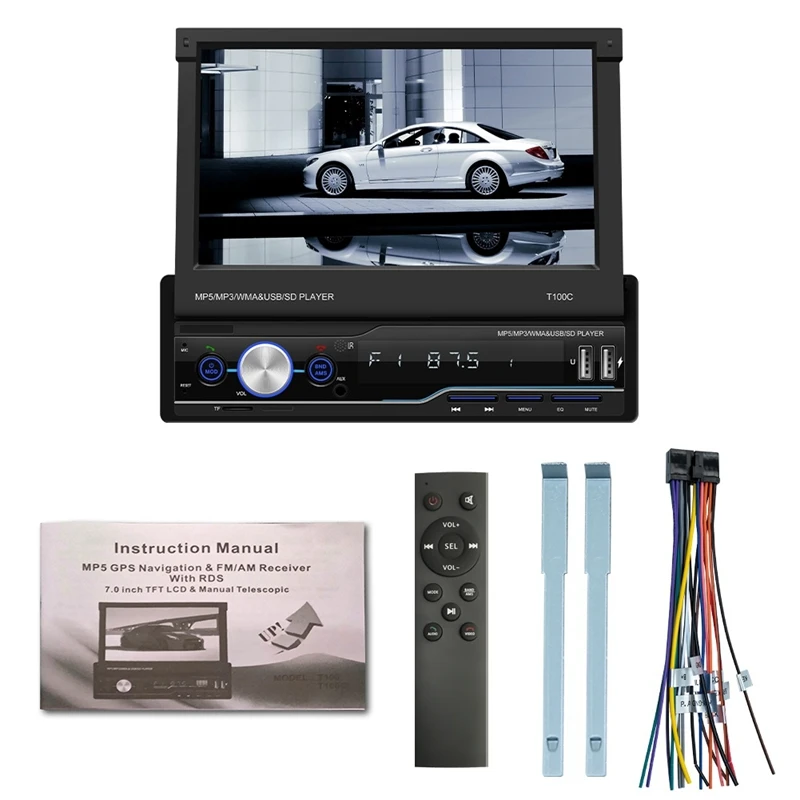 Автомагнитола 1DIN, Bluetooth, 7-дюймовый выдвижной сенсорный экран HD, монитор MP5 Carplay, мультимедийный плеер
Автомагнитола 1DIN, Bluetooth, 7-дюймовый выдвижной сенсорный экран HD, монитор MP5 Carplay, мультимедийный плеер
