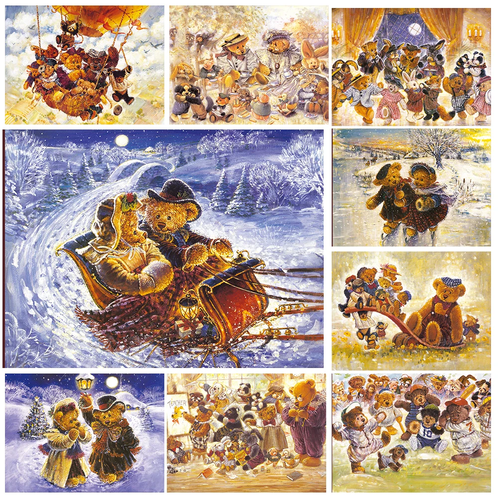 YOUQU Cartoon parent-child DIY5d diamond painting “A Family of Teddy Bears” full square/round diamond embroidery home decoration 
YOUQU Cartoon parent-child DIY5d diamond painting “A Family of Teddy Bears” full square/round diamond embroidery home decoration