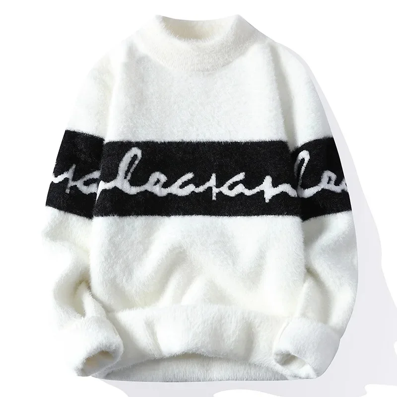 2023 Autumn/Winter New Mink Thickened Knitted Men's Trend Korean Fashion over 
2023 Autumn/Winter New Mink Thickened Knitted Men's Trend Korean Fashion over
