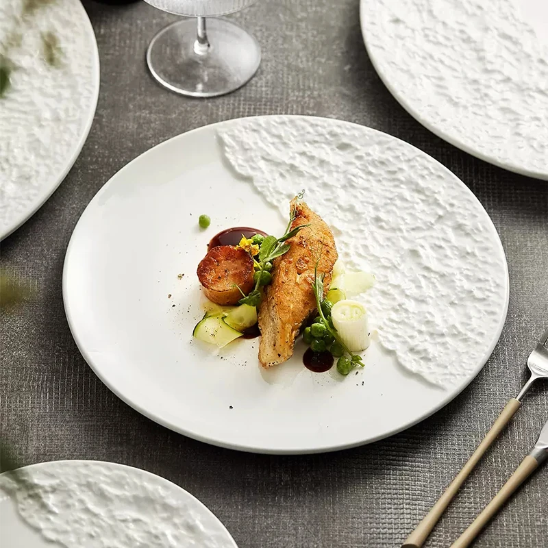 JINYOUJIA 10.6inch Restaurant Solid Color Relief Rock Texture Ceramic Plate Pasta Serving Plates Steak Dishes Kitchen Tableware
JINYOUJIA 10.6inch Restaurant Solid Color Relief Rock Texture Ceramic Plate Pasta Serving Plates Steak Dishes Kitchen Tableware