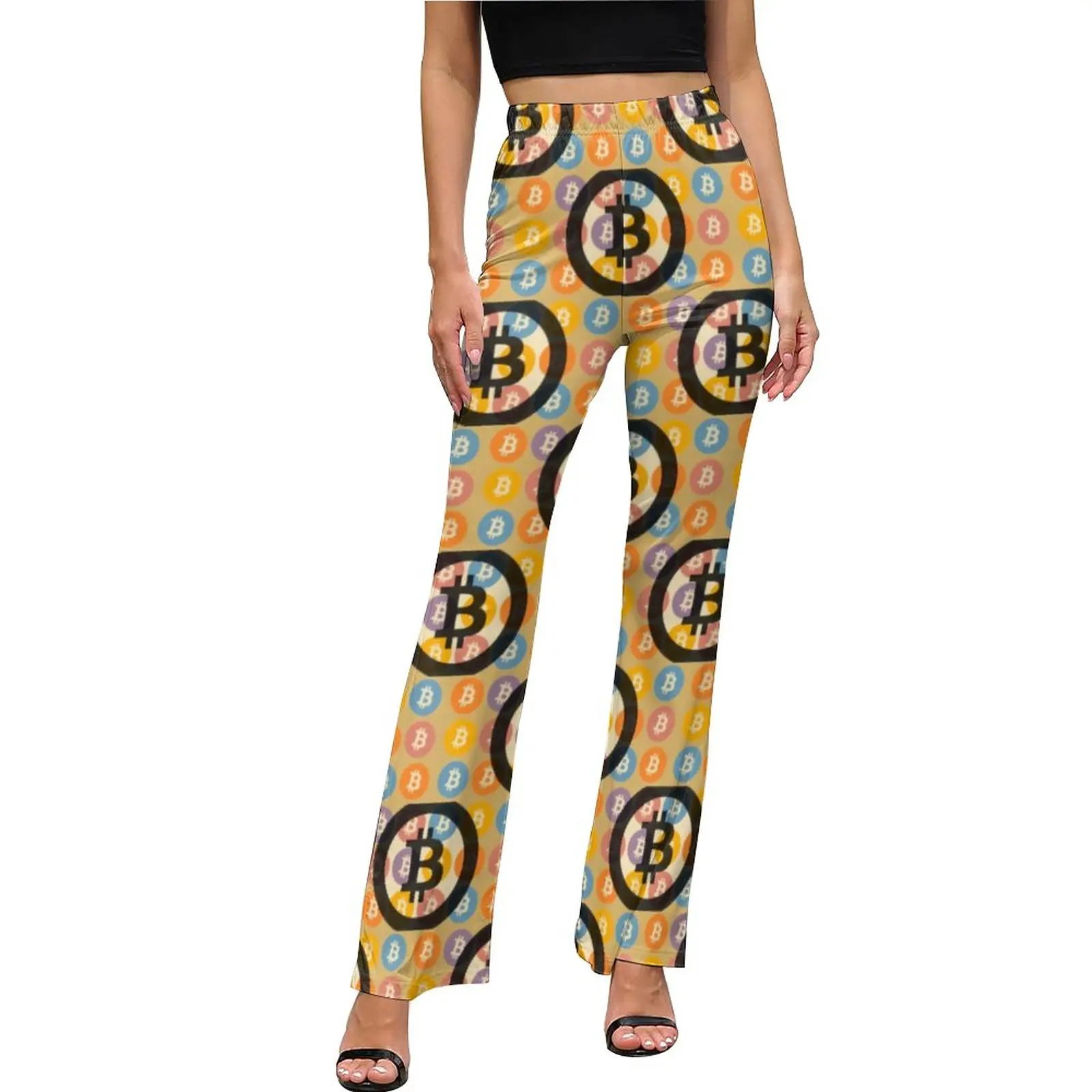 Black Bitcoin Pants Retro Coin Print Elastic High Waist Office Flare Trousers Summer Pattern Street Style Pants Gift Idea
Black Bitcoin Pants Retro Coin Print Elastic High Waist Office Flare Trousers Summer Pattern Street Style Pants Gift Idea