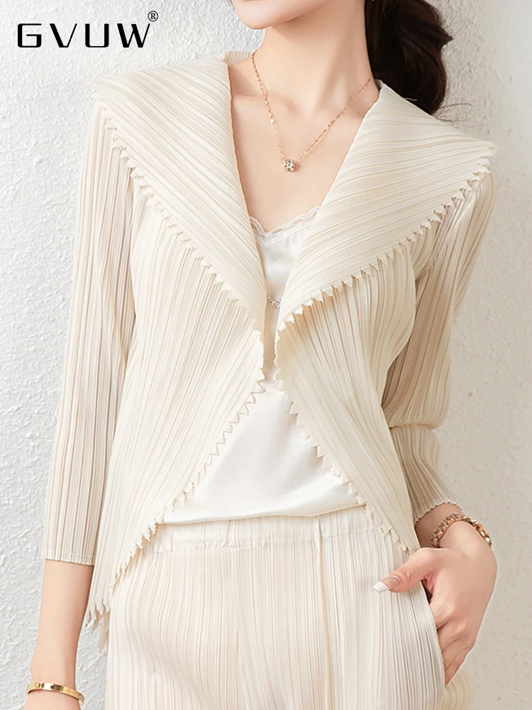GVUW Autumn New Pleated Coat For Women Big Lapel Long Sleeve Solid Color Serration Loose Casual Cardigan Top Female 2023 17G2090
GVUW Autumn New Pleated Coat For Women Big Lapel Long Sleeve Solid Color Serration Loose Casual Cardigan Top Female 2023 17G2090