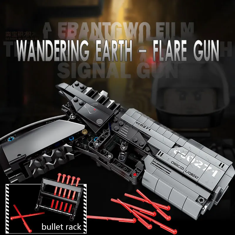 City Police Weapon Model Wandering Earth Movie Signal Gun Pistol Building Blocks Military Shooting Educational Toys Children
City Police Weapon Model Wandering Earth Movie Signal Gun Pistol Building Blocks Military Shooting Educational Toys Children