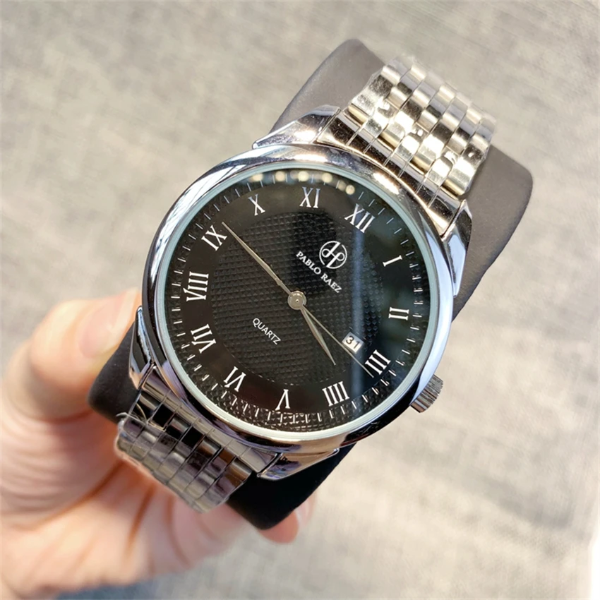 PABLO RAEZ Hot Items High Quality Man Good Quartz Wristwatch Steel Silver Waterproof Dress Male Watch Luxury Date Fashion Clock
PABLO RAEZ Hot Items High Quality Man Good Quartz Wristwatch Steel Silver Waterproof Dress Male Watch Luxury Date Fashion Clock