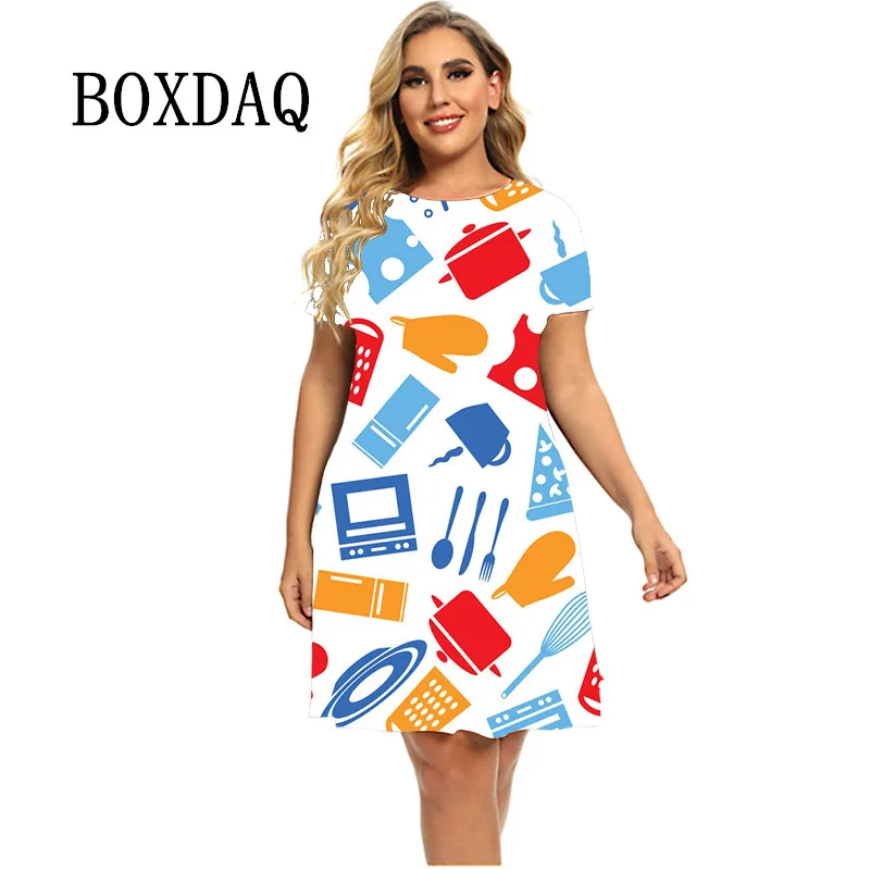 Women Sundress Elegant Sweet Summer Dress Cute Cartoon Print A-line Dress Femme Short Sleeve Loose Casual Beach Party Mini Dress
Women Sundress Elegant Sweet Summer Dress Cute Cartoon Print A-line Dress Femme Short Sleeve Loose Casual Beach Party Mini Dress