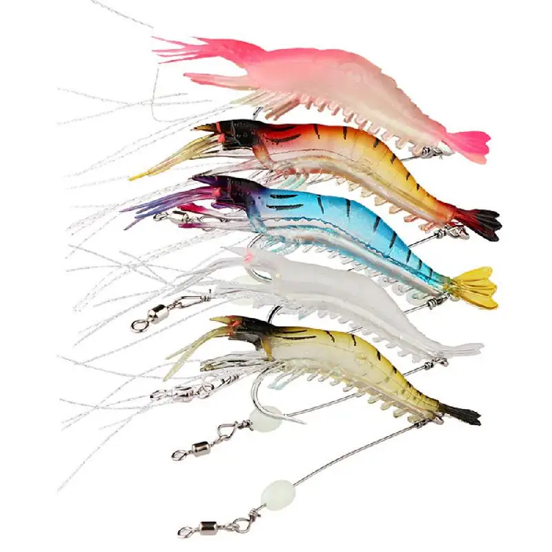 5Pcs/Lot New Luminous Shrimp Fishing Lure Set 9cm 5.2g Soft Bait Fishing Tackle Bead Shrimp Silicon Soft Artificial Bait pesca
5Pcs/Lot New Luminous Shrimp Fishing Lure Set 9cm 5.2g Soft Bait Fishing Tackle Bead Shrimp Silicon Soft Artificial Bait pesca