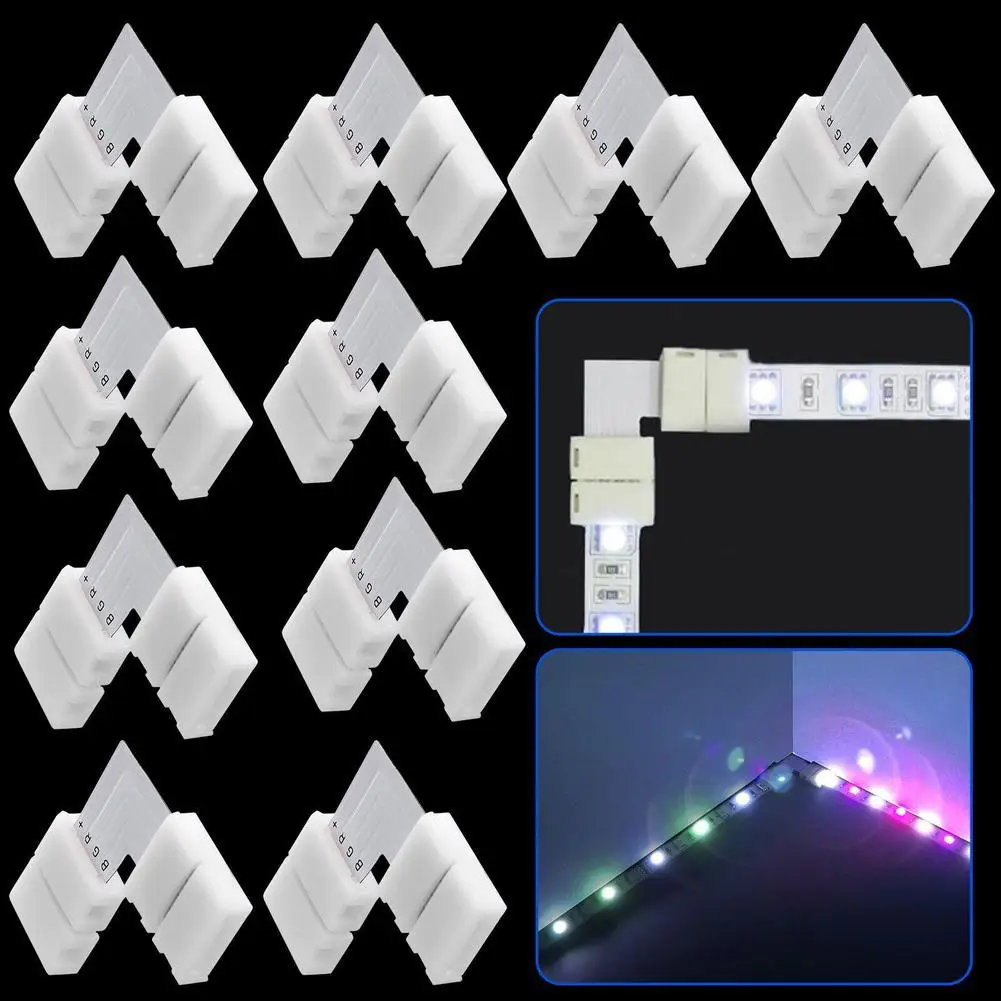 10x 10mm 4 Pin 5050/3528 RGB LED Strip Light Corner Connector L-shaped Design Pbt Fireproof Material PCB Adapter
10x 10mm 4 Pin 5050/3528 RGB LED Strip Light Corner Connector L-shaped Design Pbt Fireproof Material PCB Adapter