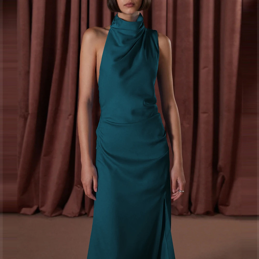 Women Sleeveless Cocktail Dresses Elastic High Waist Keyhole Buttons At Bac Wedding Ball Gown Guest Evening Party Maxi Dress
Women Sleeveless Cocktail Dresses Elastic High Waist Keyhole Buttons At Bac Wedding Ball Gown Guest Evening Party Maxi Dress