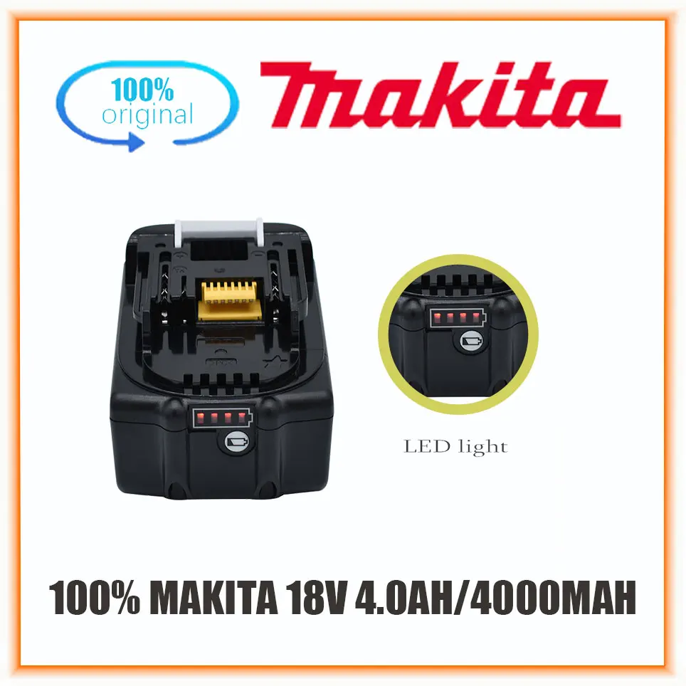 100% Original Makita 18V 4.0Ah Rechargeable Power Tools Battery with LED Li-ion Replacement LXT BL1860B BL1860 BL1850
100% Original Makita 18V 4.0Ah Rechargeable Power Tools Battery with LED Li-ion Replacement LXT BL1860B BL1860 BL1850