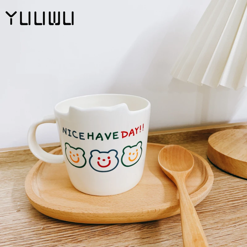 Korean Cute Bear Ceramic Coffee Mug with Lid Spoon Office Home Teacup Student Couple Personality Creative Cartoon Mug for Friend
Korean Cute Bear Ceramic Coffee Mug with Lid Spoon Office Home Teacup Student Couple Personality Creative Cartoon Mug for Friend