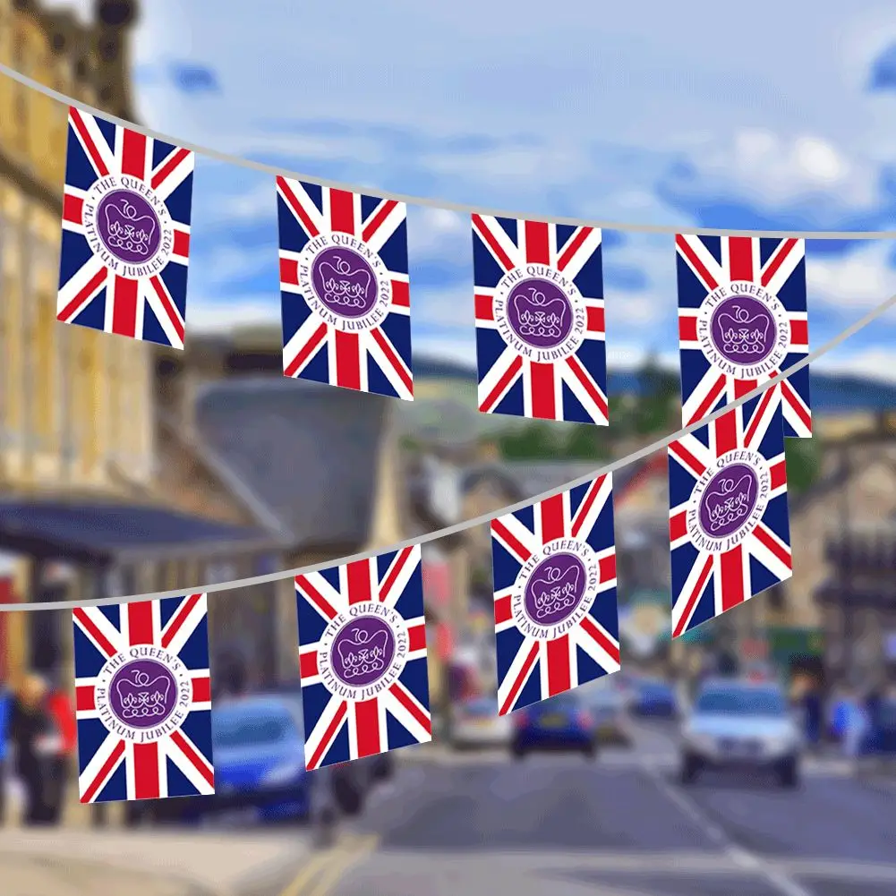 UK bunting flag String Hanging Banners Queen Day String Flags Party Bunting for Patriotic Celebrations Street Parties Decoration
UK bunting flag String Hanging Banners Queen Day String Flags Party Bunting for Patriotic Celebrations Street Parties Decoration