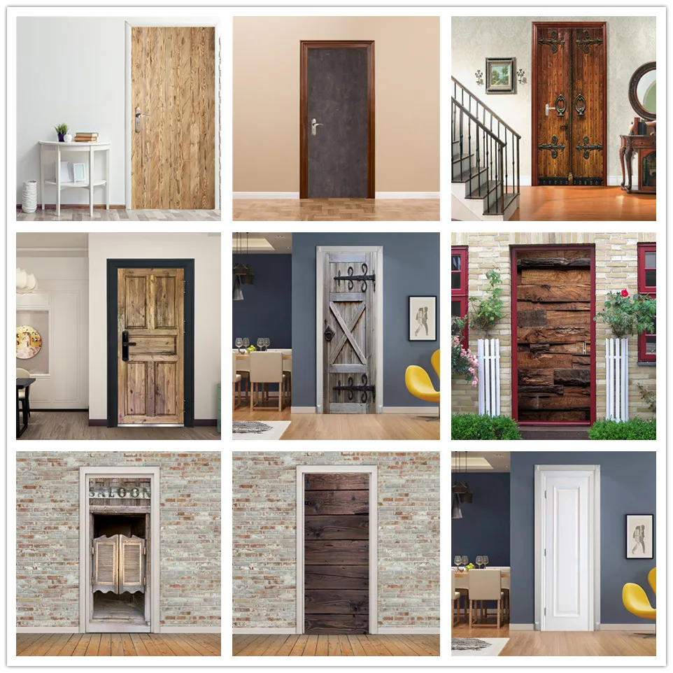 PVC Bedroom Door Wallpaper Poster Self-adhesive Wood Door Stickers Home Decor Decal Cement Grey Mural deursticker voor woonkamer
PVC Bedroom Door Wallpaper Poster Self-adhesive Wood Door Stickers Home Decor Decal Cement Grey Mural deursticker voor woonkamer
