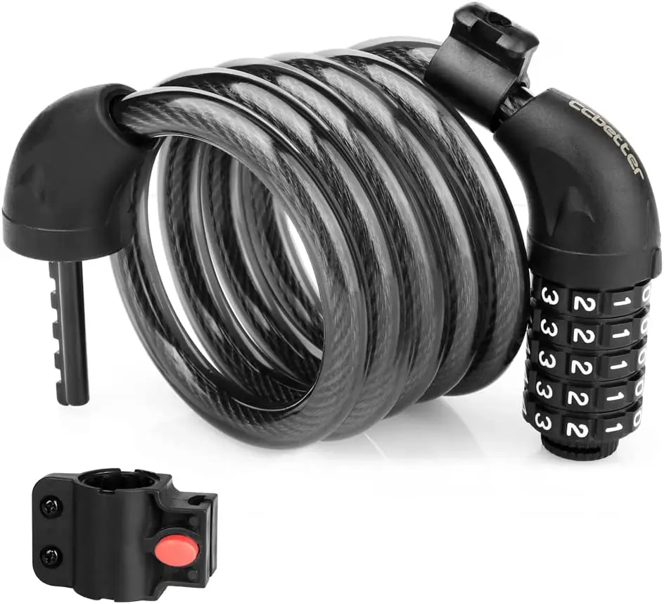 Bike Lock Bicycle Lock 1200mm/12mm Cycling Cable Locks with 5-Digits Codes Combination Lock for Bike Cycle,Moto, Door,Gate Fence
Bike Lock Bicycle Lock 1200mm/12mm Cycling Cable Locks with 5-Digits Codes Combination Lock for Bike Cycle,Moto, Door,Gate Fence
