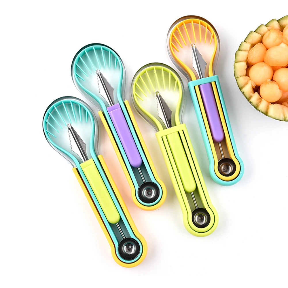 4 in 1 Fruit Cutter Carving Knife Dig Pulp Separator Multi-Function Kitchen Gadgets Melon Watermelon Ice Cream Dig Ball Spoon
4 in 1 Fruit Cutter Carving Knife Dig Pulp Separator Multi-Function Kitchen Gadgets Melon Watermelon Ice Cream Dig Ball Spoon