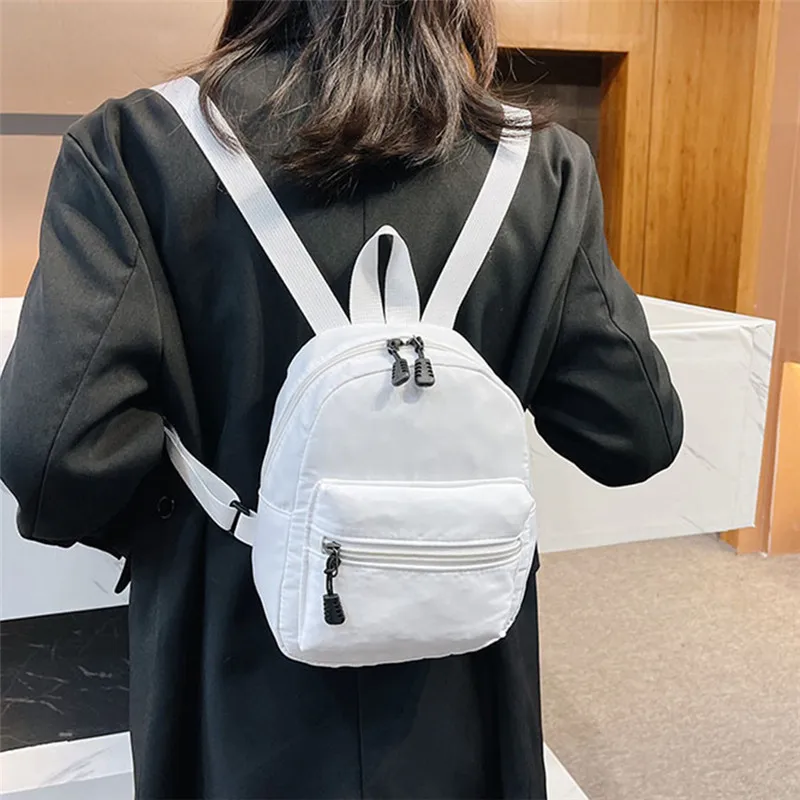 Mini Women's Backpacks 2022 Trend Nylon Female Bag Preppy Style School Travel Bags White Feminina Mini Rucksack For Teen Girls
Mini Women's Backpacks 2022 Trend Nylon Female Bag Preppy Style School Travel Bags White Feminina Mini Rucksack For Teen Girls