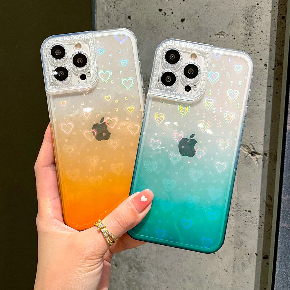 Fashion Gradient Laser Love Heart Pattern Case for iphone 12 Pro Max Case For iphone 11 13 Pro XS Max 7 8 Plus XR X SE Cover
Fashion Gradient Laser Love Heart Pattern Case for iphone 12 Pro Max Case For iphone 11 13 Pro XS Max 7 8 Plus XR X SE Cover