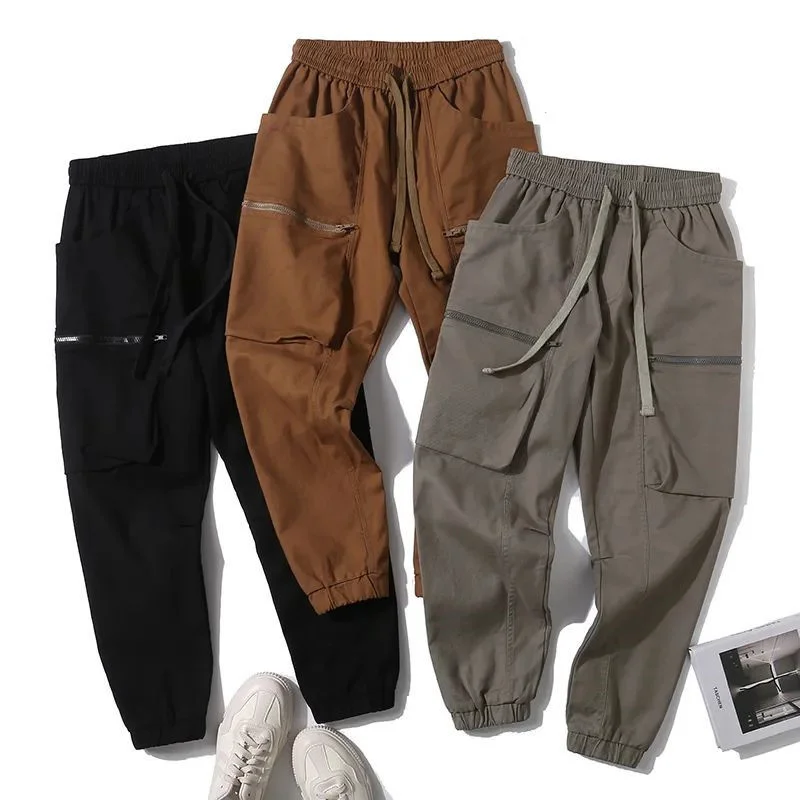 AMEKAJI Cargo Pants Zipper Large Pocket Autumn Men's Tie Mouth Casual Trousers Outdoor Trekking Hiking Climbing Camping Daks
AMEKAJI Cargo Pants Zipper Large Pocket Autumn Men's Tie Mouth Casual Trousers Outdoor Trekking Hiking Climbing Camping Daks