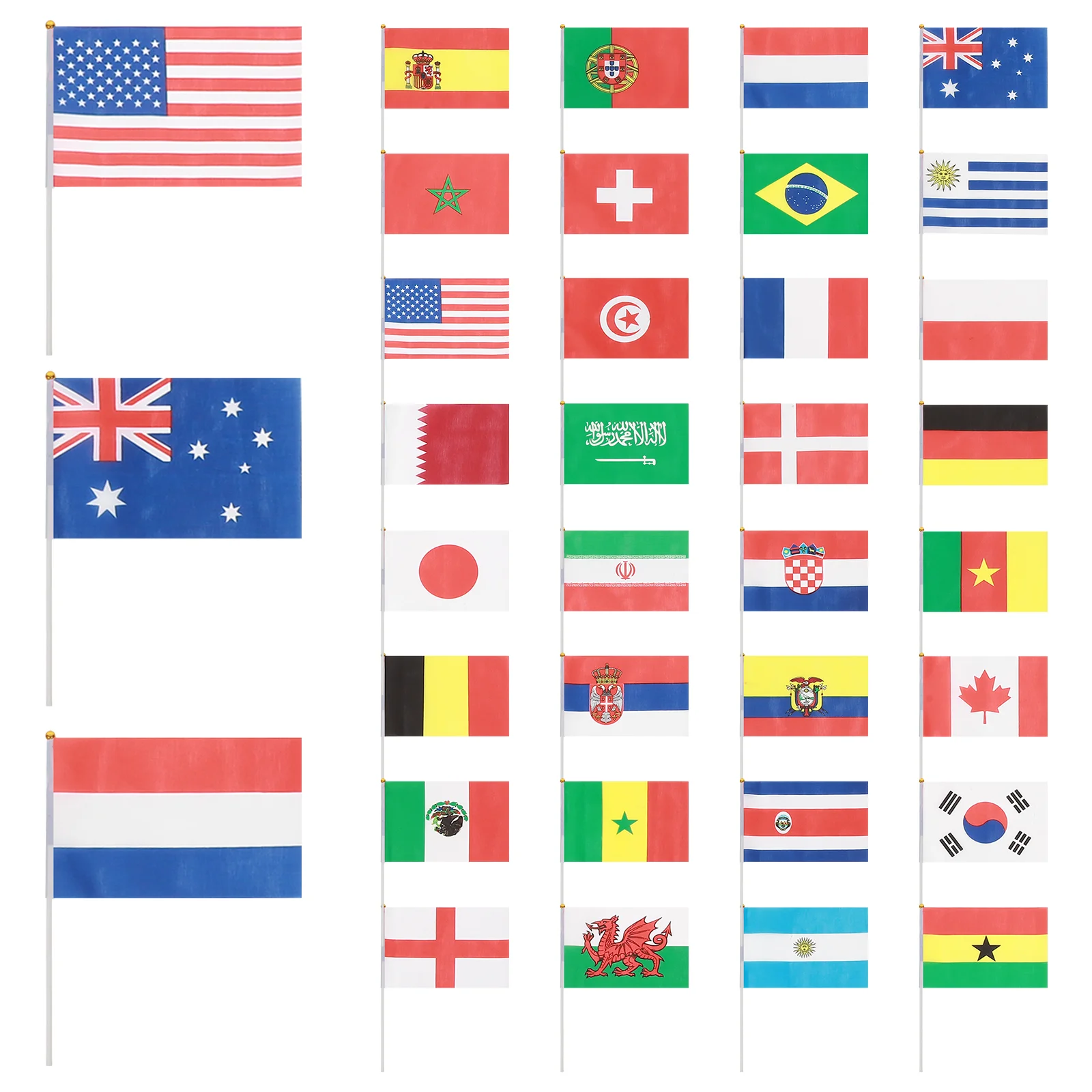 32 PCS United Kingdom Stick Flag German Flag International Handheld Flag France Flag Small America Flag Banner Handheld Falg
32 PCS United Kingdom Stick Flag German Flag International Handheld Flag France Flag Small America Flag Banner Handheld Falg