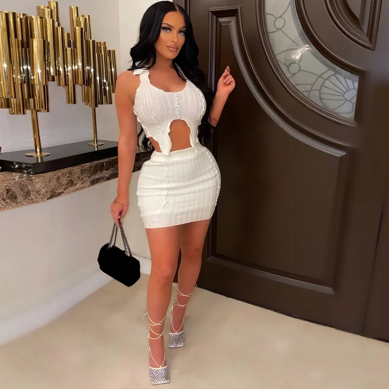 WUHE Girls Knit Skirt Set Summer Clothes Womens Casual Irregular Tank Top and Skirt Two-Piece Dress Set Nightclub Party Outfits
WUHE Girls Knit Skirt Set Summer Clothes Womens Casual Irregular Tank Top and Skirt Two-Piece Dress Set Nightclub Party Outfits