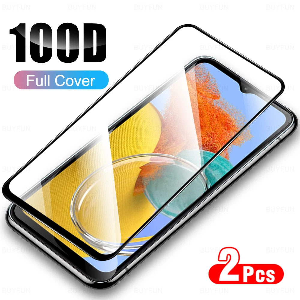 

2PCs For Samsung Galaxy M14 A34 A14 5G A04 A54 M23 M31s M32 M51 M52 Full Cover Tempered Protector Glass Case Shield Guard Film