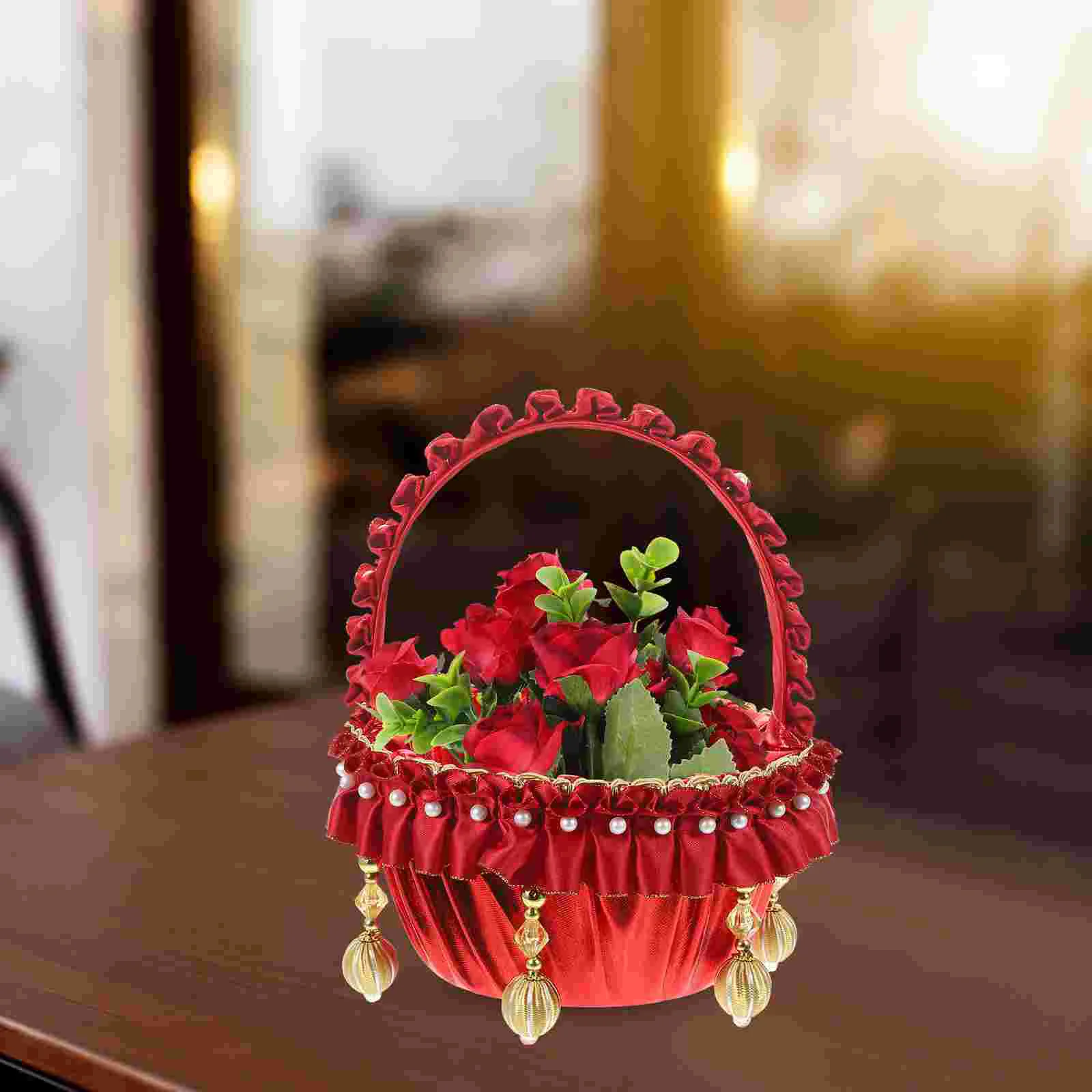 Flower Basket Elegant Pearl Wedding Small Plastic Bride Party Supplies Outdoor Indoor Baskets
Flower Basket Elegant Pearl Wedding Small Plastic Bride Party Supplies Outdoor Indoor Baskets