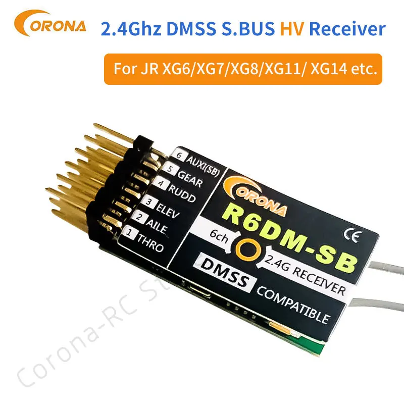 Фото Радиоуправляемый приемник Corona R6DM 6-канальный JR DMSS 2 4 ГГц | Игрушки и хобби