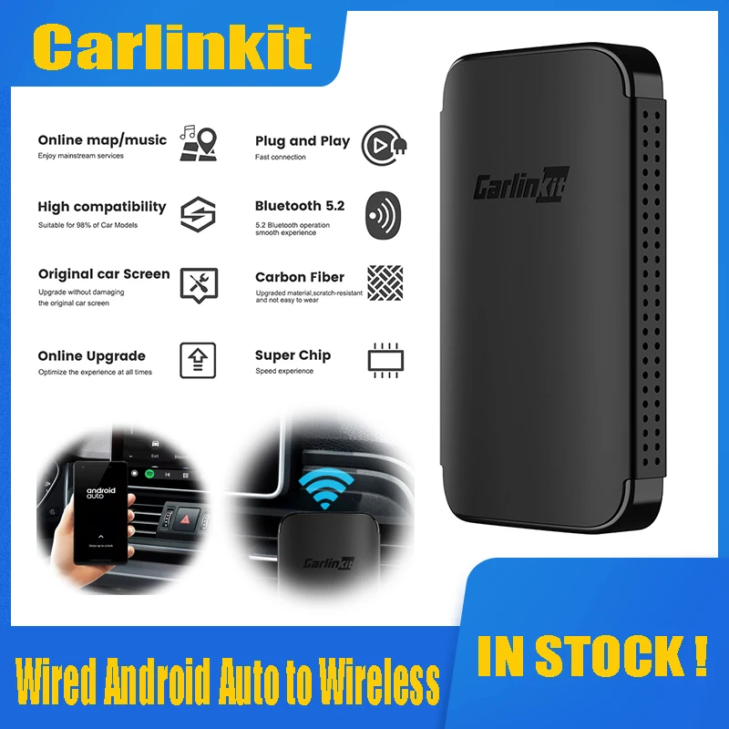 Carlinkit CPC200-A2A Wired To Wireless CarPlay Adapter Android 10.0 Car Multimedia Player Activator Plug And Play Car Accessory
Carlinkit CPC200-A2A Wired To Wireless CarPlay Adapter Android 10.0 Car Multimedia Player Activator Plug And Play Car Accessory
