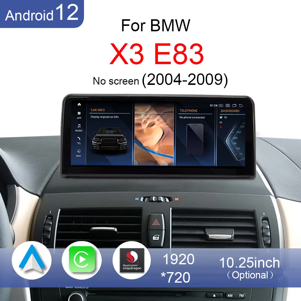 For BMW X3 E83 2004 to 2009 25i Factory Price Android 12 4G CarPlay Car Radio Auto Stereo GPS Navigation Multimedia Player ID8
For BMW X3 E83 2004 to 2009 25i Factory Price Android 12 4G CarPlay Car Radio Auto Stereo GPS Navigation Multimedia Player ID8
