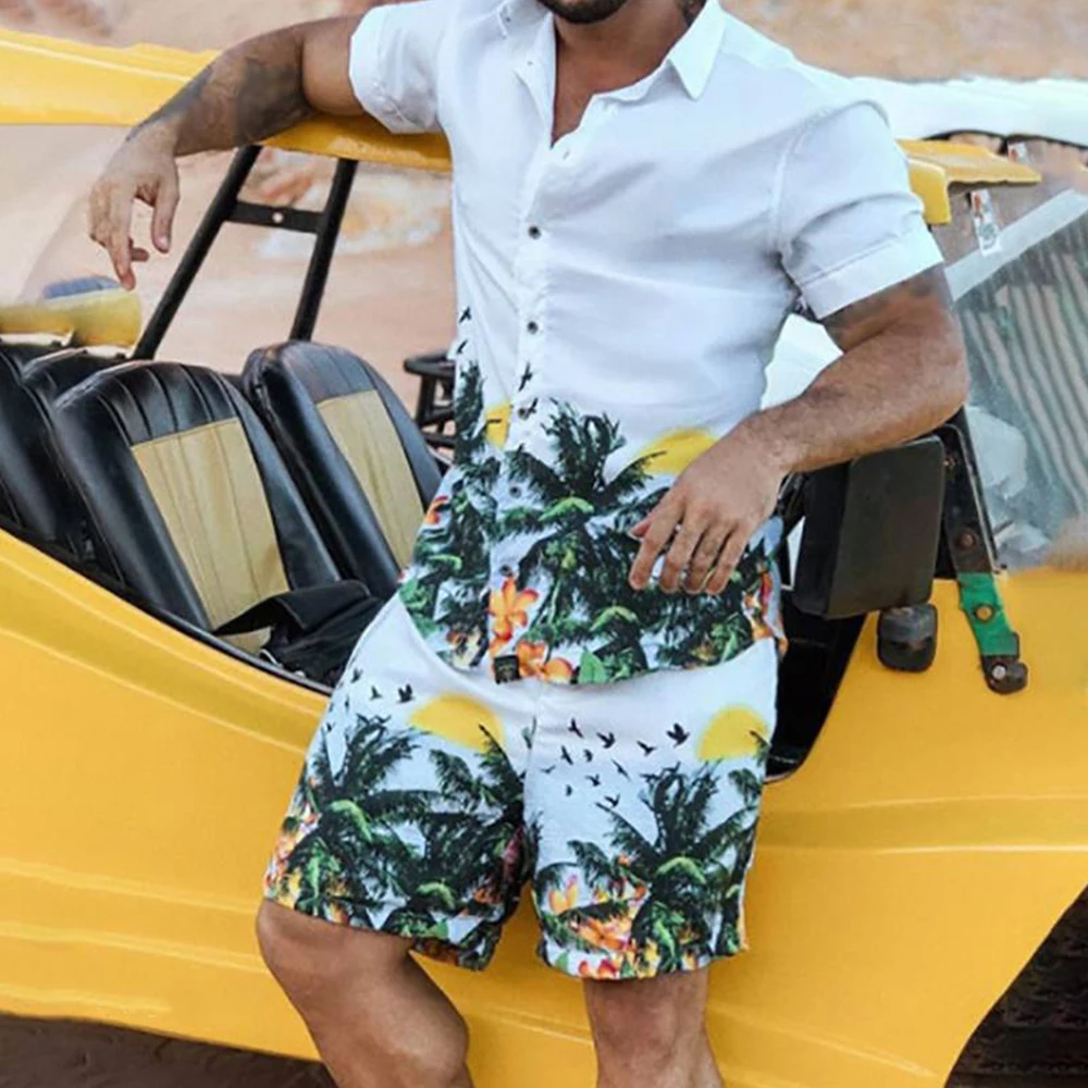 Beach Shorts Men Hawaiian Set Beach Shorts Suits Button Shirt Loose Casual Polyester Print Design Short Sleeve
Beach Shorts Men Hawaiian Set Beach Shorts Suits Button Shirt Loose Casual Polyester Print Design Short Sleeve