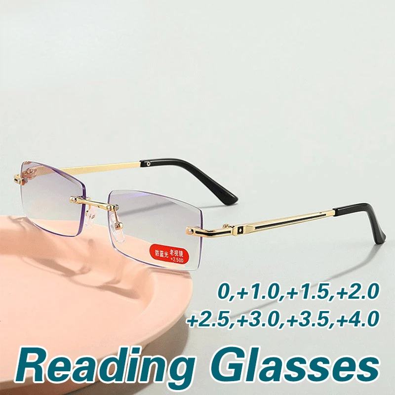 Anti-Blue Light Reading Glasses + 1.0 To + 4.0 For Men Frameless Square Frameless Presbyopia Glasses With Degree
Anti-Blue Light Reading Glasses + 1.0 To + 4.0 For Men Frameless Square Frameless Presbyopia Glasses With Degree