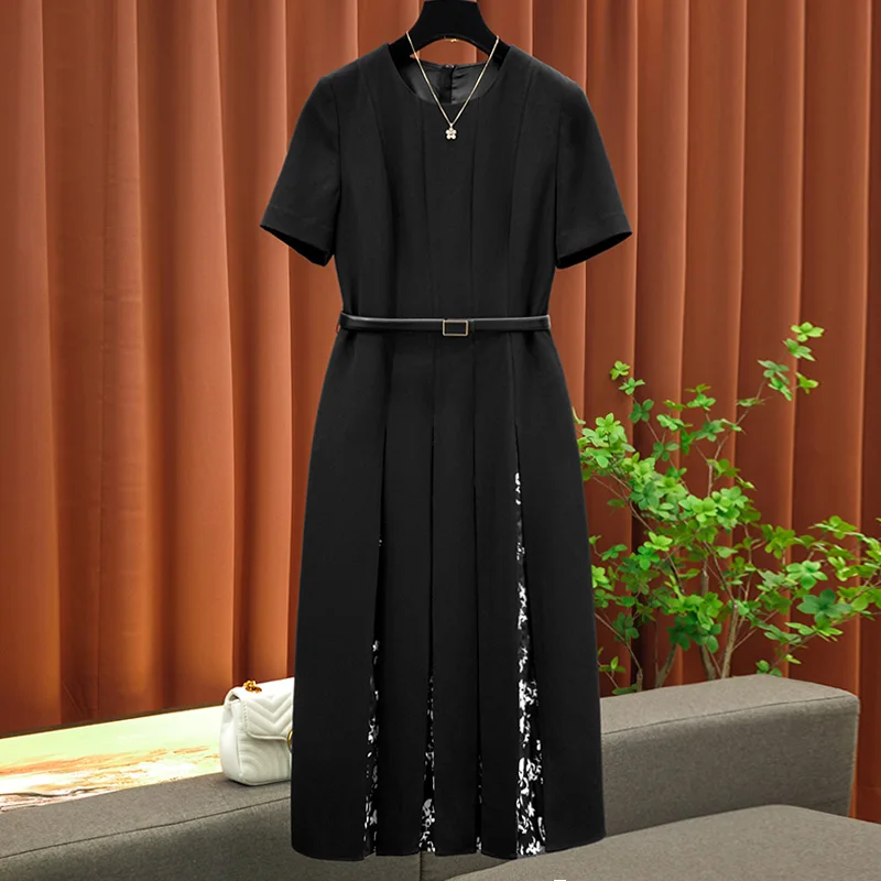 Personalized Design Women's Dresses Imperial Style Spell Pleated Print Light Luxury Fashionable Black Skirts Formal Clothing
Personalized Design Women's Dresses Imperial Style Spell Pleated Print Light Luxury Fashionable Black Skirts Formal Clothing