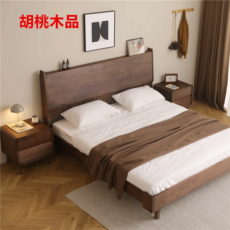 Customized North American black walnut simple solid wood bed bedroom Modern Nordic light luxury organ oak1.8m double wedding bed
Customized North American black walnut simple solid wood bed bedroom Modern Nordic light luxury organ oak1.8m double wedding bed