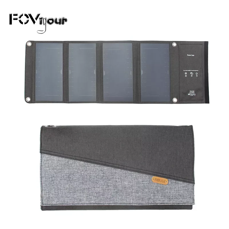 2023New Fovigour 28W Waterproof Portable Solar Charger with Solar Panel Dual USB Ports for Mobile Phone
2023New Fovigour 28W Waterproof Portable Solar Charger with Solar Panel Dual USB Ports for Mobile Phone