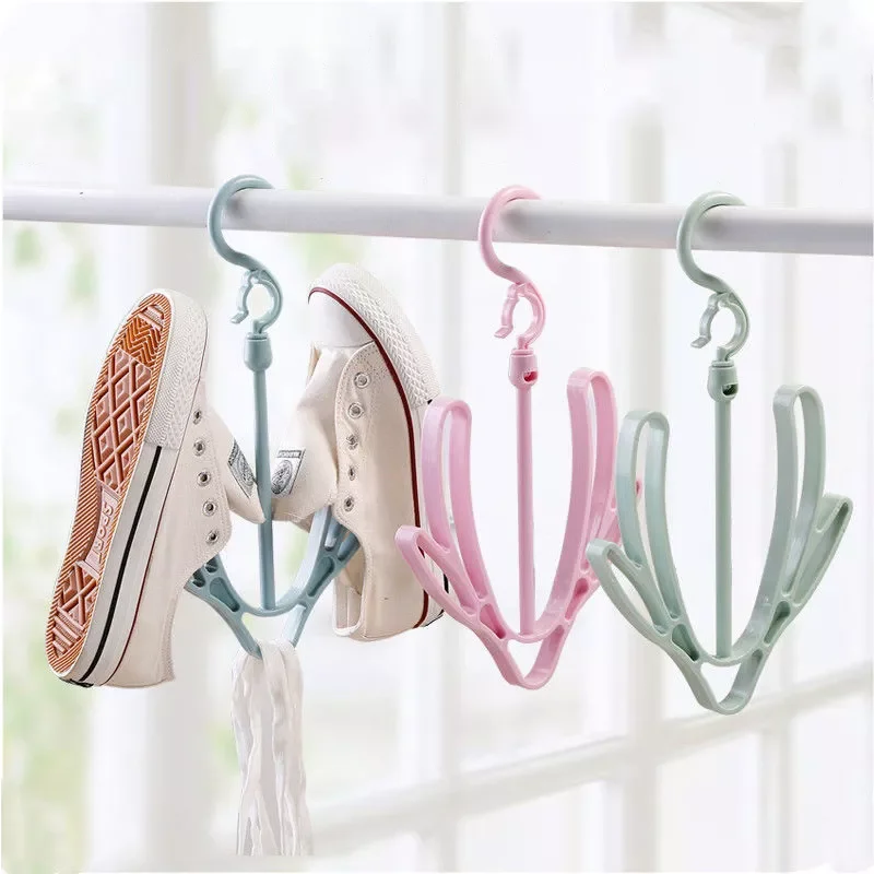 3pcs Shoe Rack Hanger Drying Rack Storage Hanging Windproof Double Hook Balcony Multi-Purpose Rotatable Shoes Hangers
3pcs Shoe Rack Hanger Drying Rack Storage Hanging Windproof Double Hook Balcony Multi-Purpose Rotatable Shoes Hangers