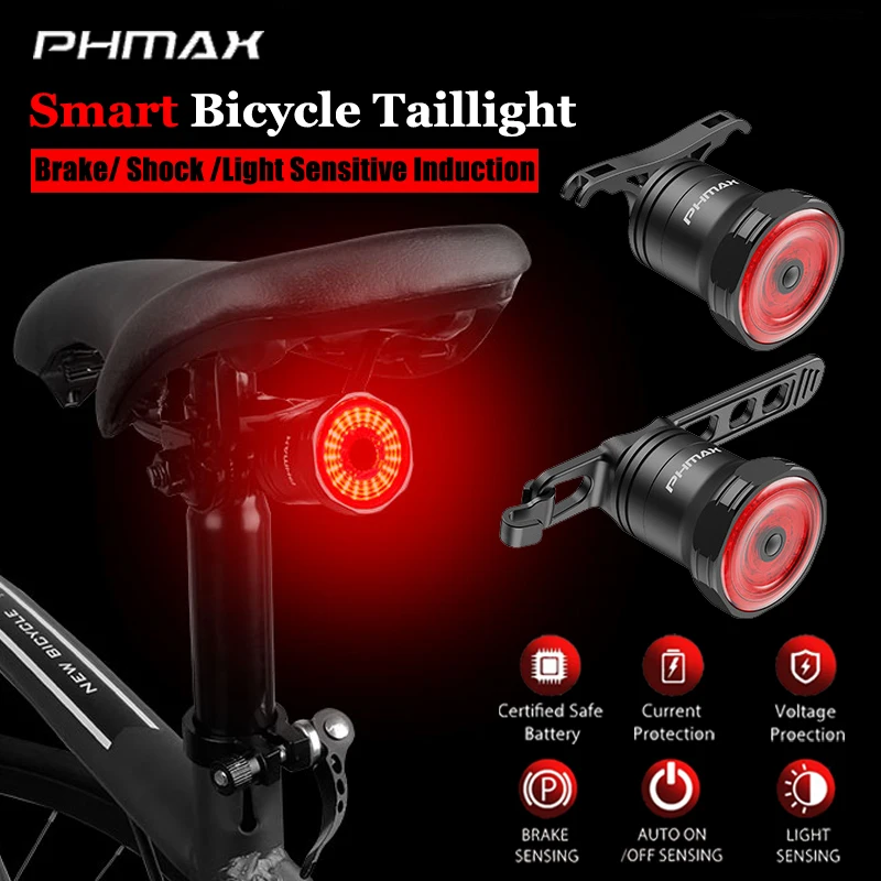 PHMAX Smart Bike Tail Light Auto On/Off Brake Sensing Rear Lights Waterproof Ultra Bright LED Warning Bicycle Cycling Lights
PHMAX Smart Bike Tail Light Auto On/Off Brake Sensing Rear Lights Waterproof Ultra Bright LED Warning Bicycle Cycling Lights