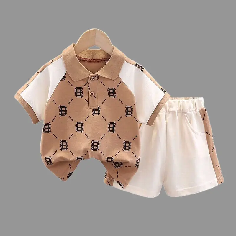 2023 Summer Baby Boy Clothes 2 to 5 Years Fashion Turn-down Collar Short Sleeve T-shirts and Shorts Kids Tracksuits Toddler Sets
2023 Summer Baby Boy Clothes 2 to 5 Years Fashion Turn-down Collar Short Sleeve T-shirts and Shorts Kids Tracksuits Toddler Sets