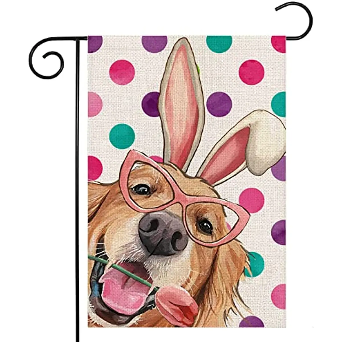 Easter Dog Garden Flag for Outdoor 12x18 Double Sided Golden Retriever with Flowers Bunny Ears Dots Small Yard Flag Seasonal
Easter Dog Garden Flag for Outdoor 12x18 Double Sided Golden Retriever with Flowers Bunny Ears Dots Small Yard Flag Seasonal