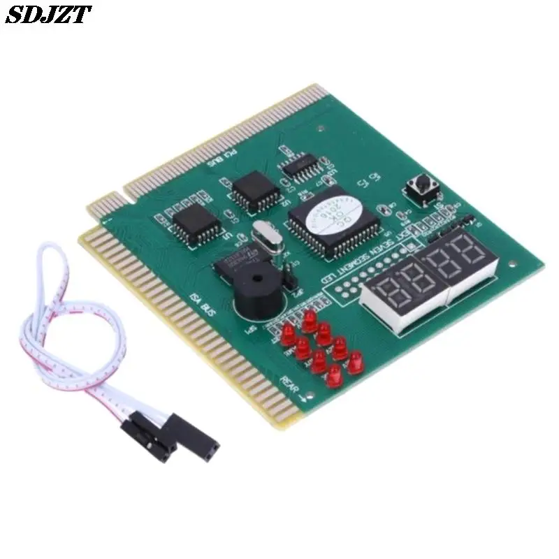 

4 Digit LCD Display PC Analyzer Diagnostic Post Card Motherboard Tester with LED Indicator for ISA PCI Bus Mainboard New