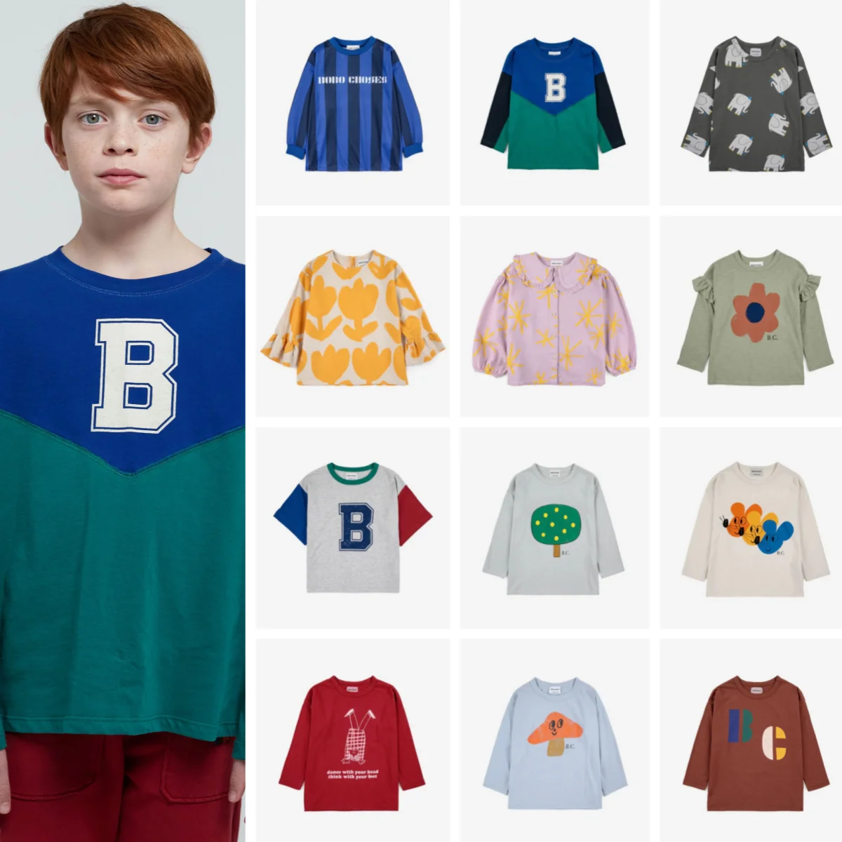 

Korean Kids Clothes T Shirts 2023 AW BC Baby Boys Girls Long Sleeve Tee Shirts Sweatshirts Top Pre Sales Children's Clothings