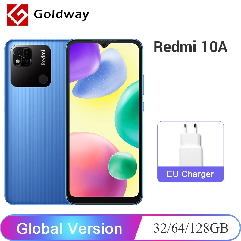 Xiaomi Redmi 10A смартфон 32 ГБ/64 Гб/128 ГБ двойная камера 13 МП экран 6 53 дюйма |