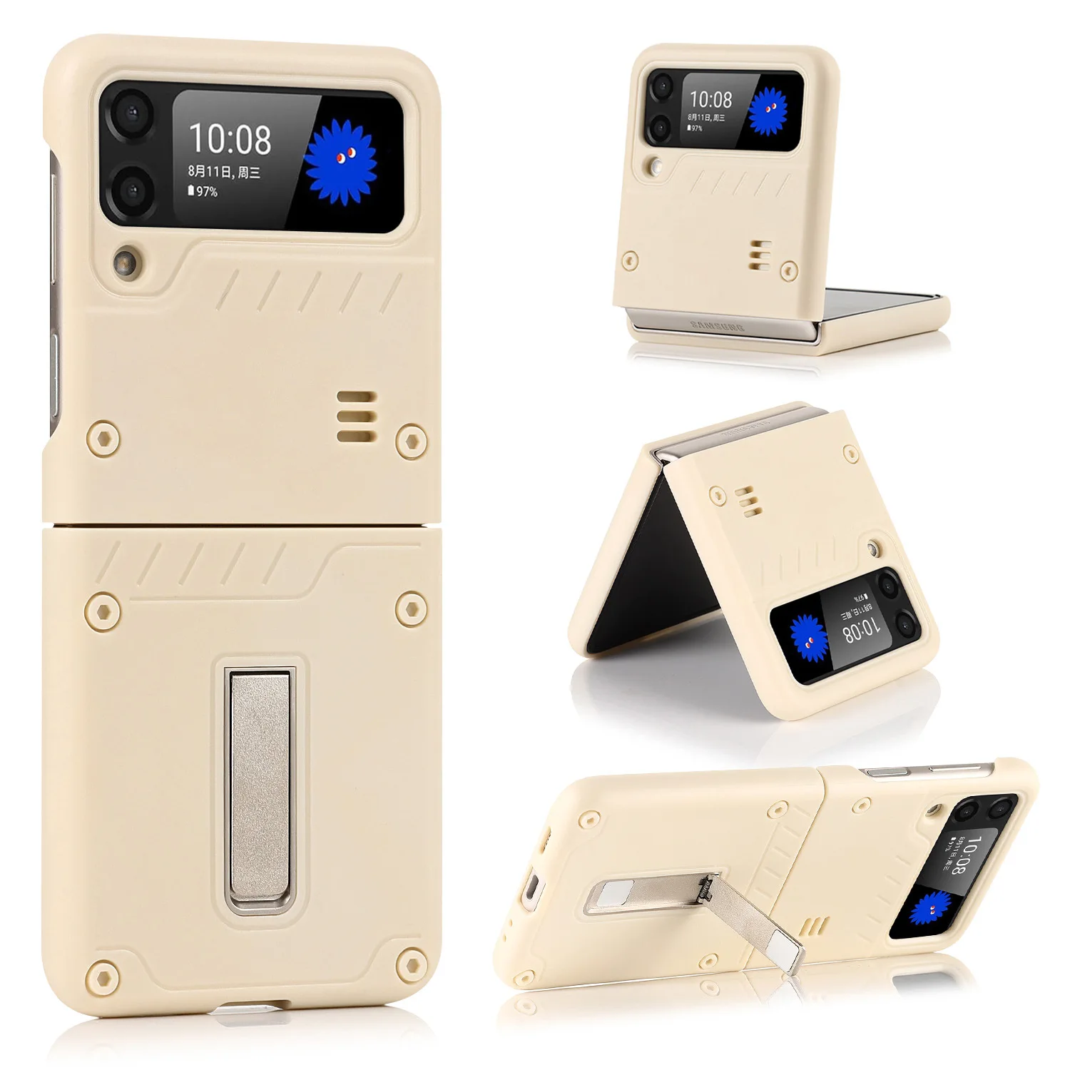 For Samsung Z Flip 3 Mobile Phone Case Galaxy Z Flip3 5G Folding Screen Protective Back Cover with Bracket Frosted PC Shell
For Samsung Z Flip 3 Mobile Phone Case Galaxy Z Flip3 5G Folding Screen Protective Back Cover with Bracket Frosted PC Shell