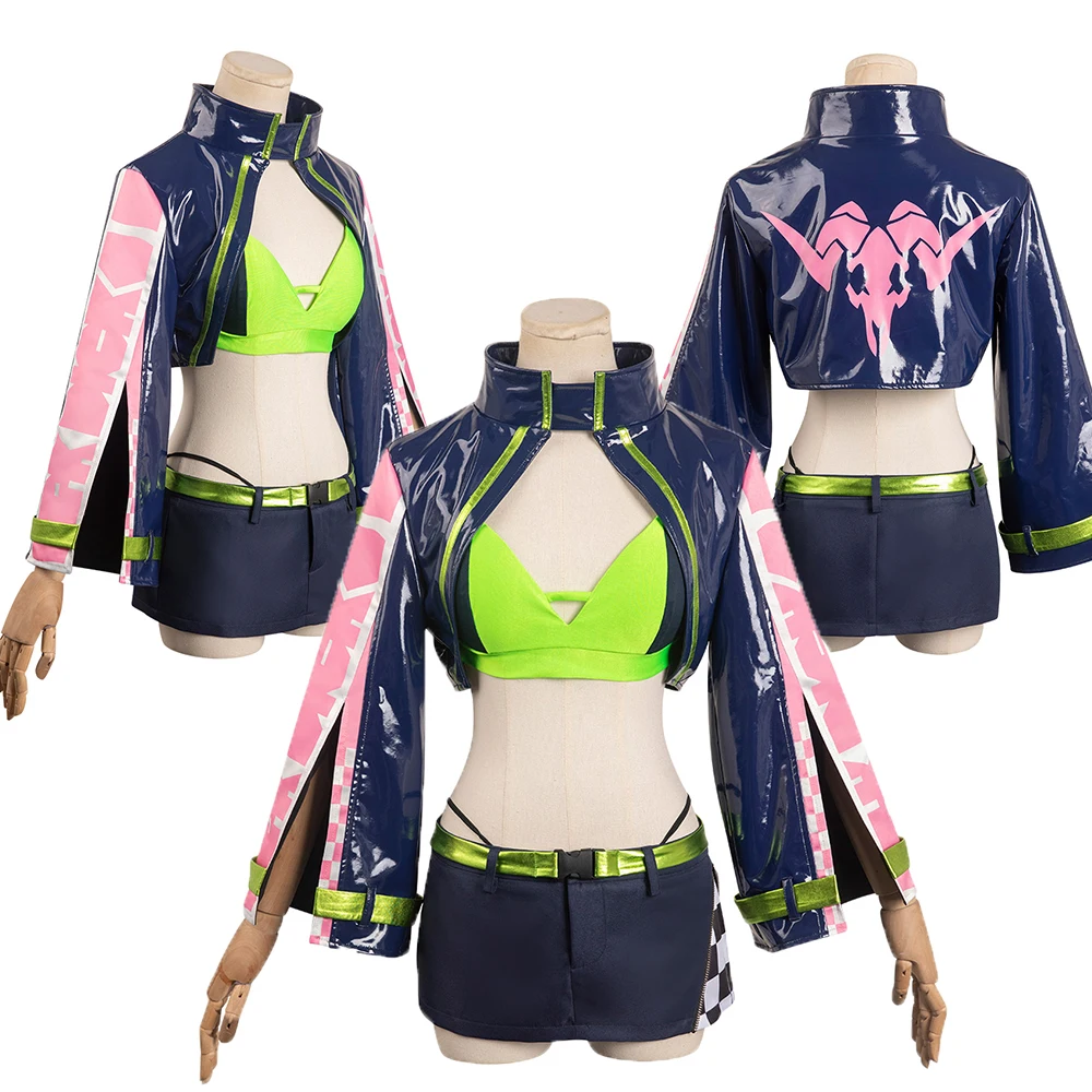 Rebecca Cosplay Costume Game Edgerunner Adult Femalen Girls Racing Jacket Shorts Disguise Fanatic Halloween Party Role Play Suit
Rebecca Cosplay Costume Game Edgerunner Adult Femalen Girls Racing Jacket Shorts Disguise Fanatic Halloween Party Role Play Suit