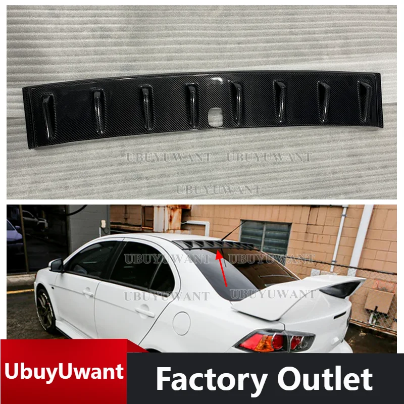 Для Mitsubishi Lancer EVO EX 2008-2015 углеродное волокно задний спойлер на крышу Спойлеры с акулами плавниками Стайлинг автомобиля 
Для Mitsubishi Lancer EVO EX 2008-2015 углеродное волокно задний спойлер на крышу Спойлеры с акулами плавниками Стайлинг автомобиля