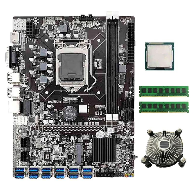B75 BTC Mining Motherboard With G530/G630 CPU+2XDDR3 RAM+Fan 12 USB3.0 To PCIE Slot LGA1155 DDR3 RAM SATA3.0+MSATA
B75 BTC Mining Motherboard With G530/G630 CPU+2XDDR3 RAM+Fan 12 USB3.0 To PCIE Slot LGA1155 DDR3 RAM SATA3.0+MSATA