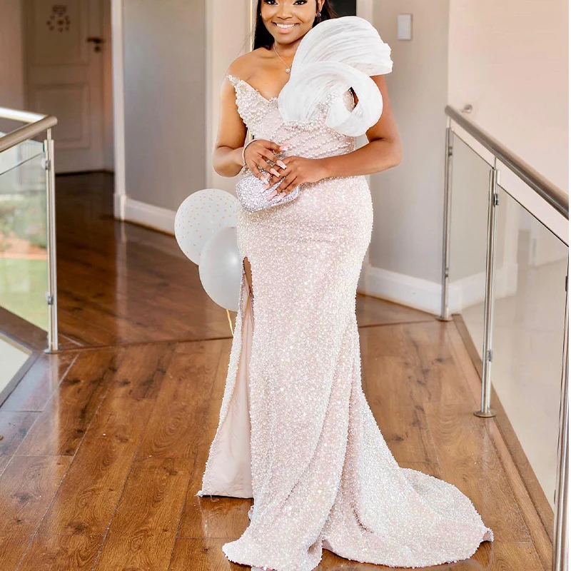 2024 Mermaid Prom Dresses for Black Girls Sweet Heart Side Split Sweep Train Pearls Beading Birthday Party Gowns Celebrity Dres
2024 Mermaid Prom Dresses for Black Girls Sweet Heart Side Split Sweep Train Pearls Beading Birthday Party Gowns Celebrity Dres