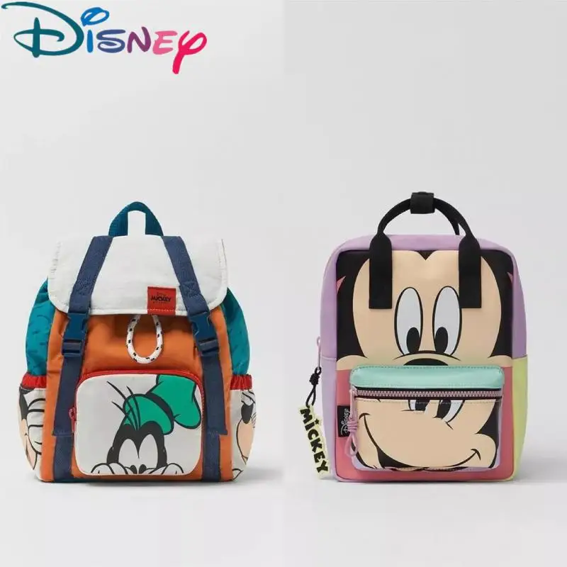 

New Disney Mickey Mouse Children's Anime Bag mickey Bacpack Cartoon Donald Duck Backpack School Bags Kids Small Travel Bag Gifts