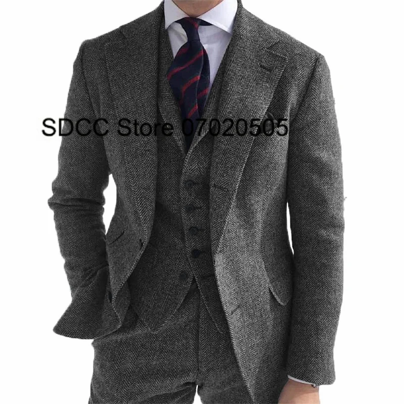 Men Suits Slimfit 3 Pieces Wool Tweed Herringbone Business Retro Classic PatternTuxedos For Wedding Blazer Pants Vest
Men Suits Slimfit 3 Pieces Wool Tweed Herringbone Business Retro Classic PatternTuxedos For Wedding Blazer Pants Vest