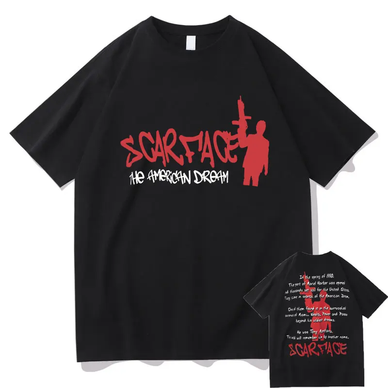Classic Vintage 90s Al Pacino Scarface Tony Montana Movie T-shirt Double Sided Print Tshirt Men Women Gothic Punk Rock Tops Tees
Classic Vintage 90s Al Pacino Scarface Tony Montana Movie T-shirt Double Sided Print Tshirt Men Women Gothic Punk Rock Tops Tees
