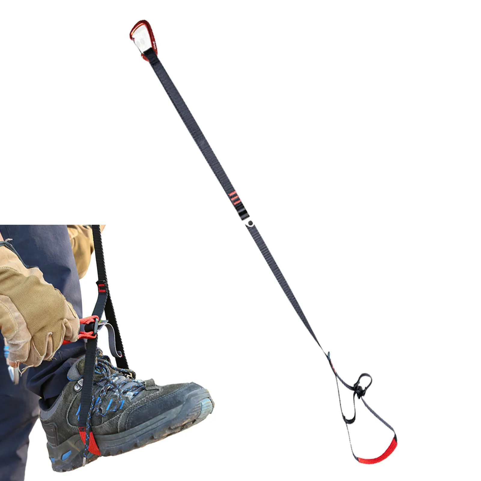 Adjustable Webbing Foot Loop High-strength Nylon Foot Loop Ascender Sling for Mountaineering Rock Climbing Caving14.5*10.5*8.5cm
Adjustable Webbing Foot Loop High-strength Nylon Foot Loop Ascender Sling for Mountaineering Rock Climbing Caving14.5*10.5*8.5cm